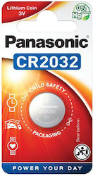 Panasonic Литиева Батерия CR2032 3V 1бр Panasonic Литиева Батерия CR2032 3V 1бр