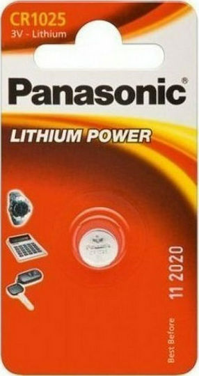 Panasonic Lithium Power Μπαταρία Ρολογιών CR1025 3V 1τμχ