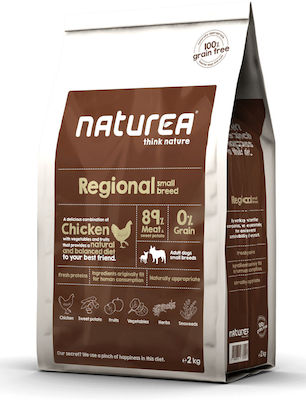 Naturea Regional Small 2kg Ξηρά Τροφή χωρίς Σιτηρά για Ενήλικους Σκύλους Μικρόσωμων Φυλών με Κοτόπουλο