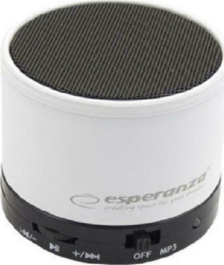 Esperanza Ritmo Bluetooth-Lautsprecher 3W mit Radio und Akkulaufzeit bis zu 2 Stunden Weiß