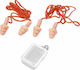 Tactix Silicone Earplugs with Safety Cord in Orange Colour 488024 2 Pieces