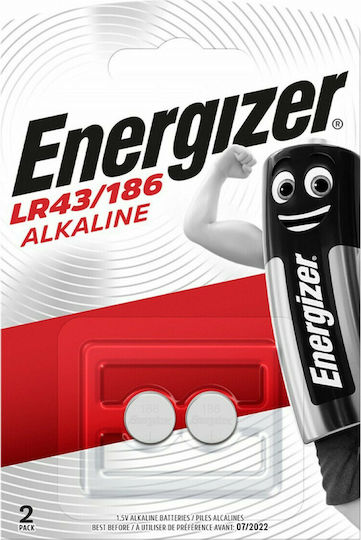 Energizer 186 Batterien Alkalisch für Uhren LR43 1.5V 2Stück