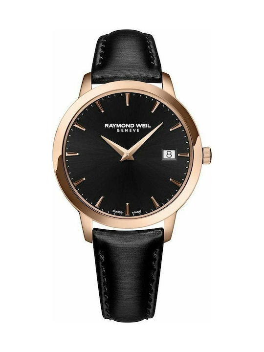 Raymond Weil Toccata Watch Battery with Black Leather Strap