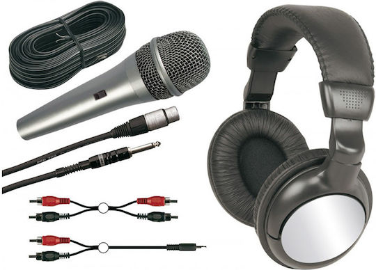 Skytec Karaoke System with a Wireless Microphone SH400 DJ Accessories Kit SH400 in Black Color