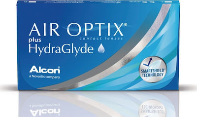 Air Optix plus HydraGlyde 3 Μηνιαίοι Φακοί Επαφής Σιλικόνης Υδρογέλης