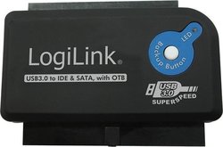 LogiLink USB 3.0 to IDE & SATA Adapter with One Touch Backup Μαύρο (AU0028A)