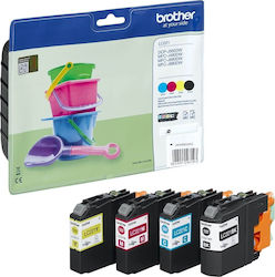 Brother LC221 Original Paket mit 4 InkJet Druckerpatronen Gelb / Cyan / Magenta / Schwarz (LC-221VALBP)