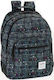 Blackfit8 Day Pack Double Blackfit8 Reflex School Bag Backpack Junior High-High School Gray
