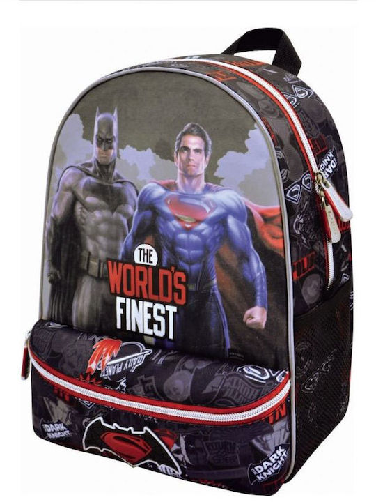 Graffiti Batman Vs Superman School Bag Backpack Kindergarten in Black color