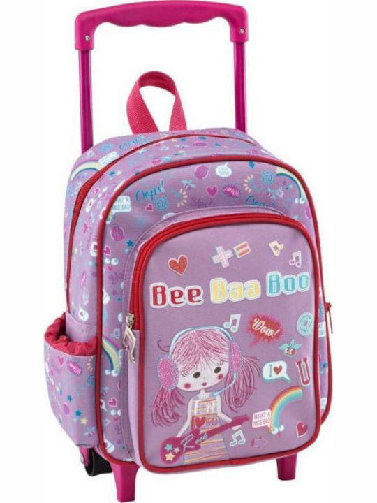 Graffiti Bee Baa Boo School Bag Trolley Kindergarten in Pink color