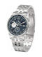 Executive Watches Club Watch Chronograph Battery with Silver Metal Bracelet