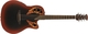 Ovation Akustisch Gitarre Elite Celebrity Mid Depth Ausschnitt Rot / Sunburst