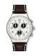 Swatch Destination Hamburg Ceas Cronograf Baterie cu Maro Curea de piele