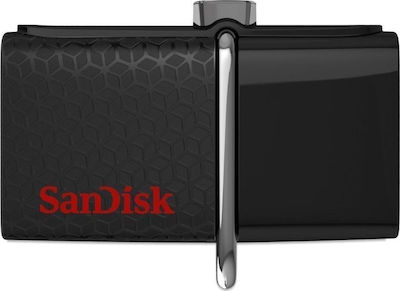 Sandisk Ultra Dual V2 32GB USB 3.0 Stick cu conexiune USB-A & micro USB-B Negru