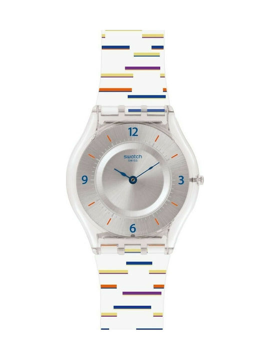 Swatch Thin Liner Watch with Rubber Strap