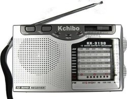 Kchibo KK-3130 Φορητό Ραδιόφωνο Ρεύματος / Μπαταρίας Ασημί