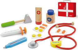 Viga Toys Kids Medical Set Medical Kit Βαλιτσάκι Γιατρού made of Wood for 3+ Years Old 50530