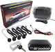 GloboStar Car Parking System with Screen and 4 Sensors in Black Colour 77347