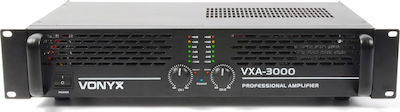Vonyx VXA-3000 PA Power Amplifier 2 Channels 1500W/4Ω 900W/8Ω with Cooling System Black