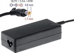 Akyga Notebook Adapter Laptop Charger 65W 18.5V 3.5A for HP without Power Cord