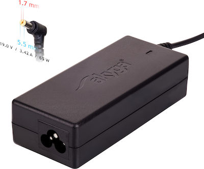 Akyga Laptop Charger 65W 19V 3.42A for Acer without Power Cord