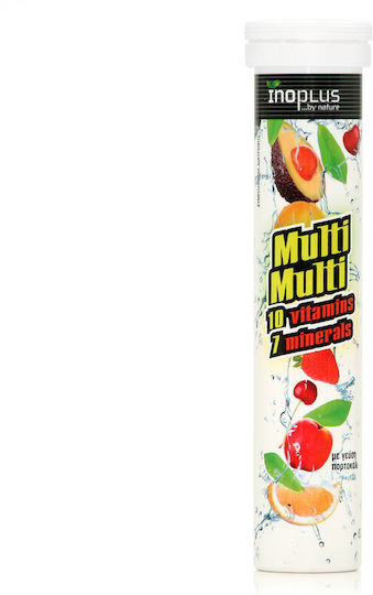 Ino Plus Multi Multi Multivitamin for Energy, Immune System Boost & the Hair Orange 20 eff. tabs