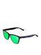 Hawkers One Men's Sunglasses with Negru Plastic Frame and Green Mirror Lens DT5TRJBBM