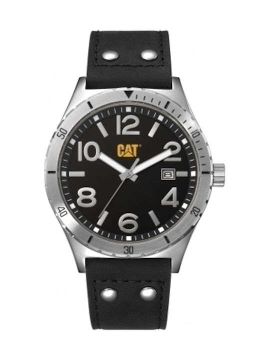 CAT Camden Uhr mit Schwarz Lederarmband