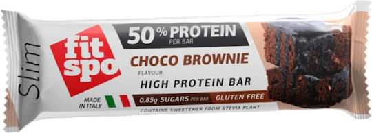 Fit Spo Slim Protein Bar Bar with 50% Protein & Flavor Chocolate Brownie 50gr