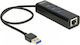 DeLock Hub USB 3 Porturi USB 3.0 cu Conectare USB-A Ethernet