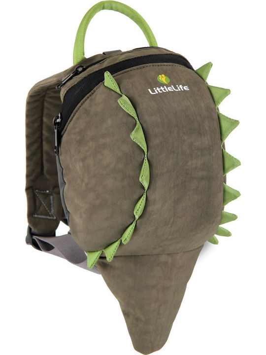 Littlelife Crocodile Școală Geantă Înapoi Grădinița în culoarea Kaki L23 x l14 x Î23cm