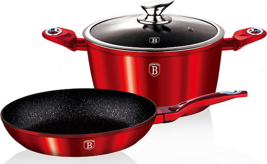 Berlinger Haus Metallic Line Kochgeschirr-Set aus Aluminium Burgunder Kollektion 3-teilig Berlinger Haus Metallic Line Kochgeschirr-Set aus Aluminium Burgunder Kollektion 3-teilig