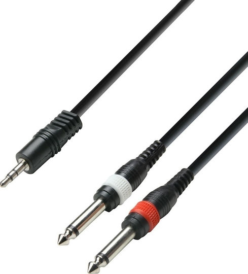 Adam Hall Cablu 6,3 mm de sex masculin - 3,5 mm male 6m (K3YWPP0600)