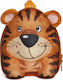 Okiedog Wild Pack Tiger Schulranzen Rucksack Kindergarten Braun mit Flaschenhalter