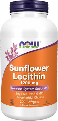 Now Foods Sunflower Lecithin 200 μαλακές κάψουλες 1200mg