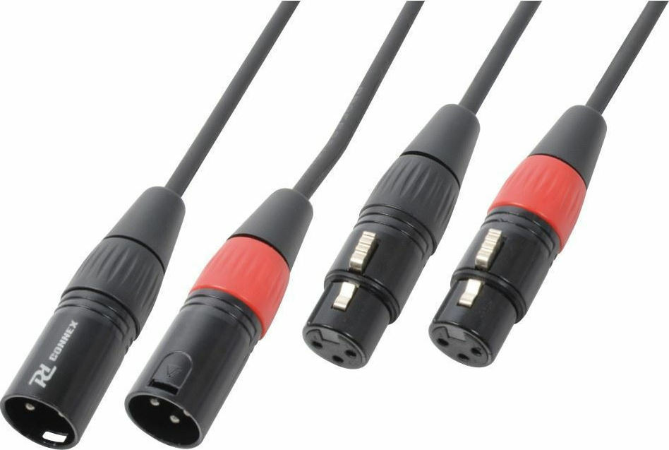Power Dynamics PD Connex Câble Audio Cordon Jack 3,5 Mâle Stéréo/2x Jack 6, 35 Mono - 3m - Idéal Pour Relier Vos Enceintes De Sonorisation