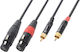 Power Dynamics Cable 2x XLR female to RCA male 1.5m Cable (176.690)