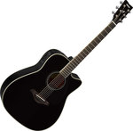 Yamaha Semi-acustic Chitară FGX-820C Chitare acustice cu decupaj Negru