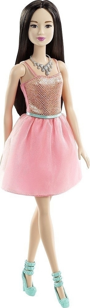 Barbie Glitz Pink Dress Doll – Shimmery One-Shoulder Outfit With Shoes & Bracelet