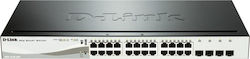 D-Link DGS-1210-28MP Managed L2 PoE+ Switch with 24 Gigabit (1Gbps) Ethernet Ports and 4 SFP Ports