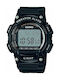 Casio Digital Battery Chronograph Watch with Rubber Strap Black W-736H-1AVEF