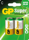 GP Batteries Super Alkaline Battery C 1.5V 2pcs