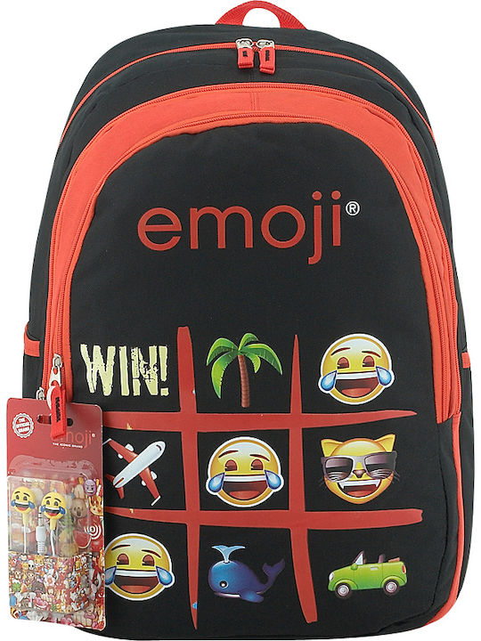 Paxos Emoji XOX School Bag Backpack Elementary, Elementary in Black color