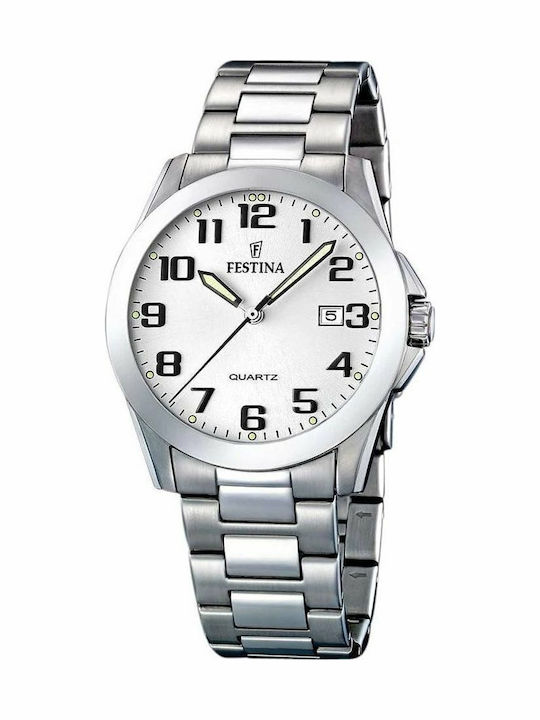 Festina Men's Watch 40mm Battery with Silver Metal Bracelet