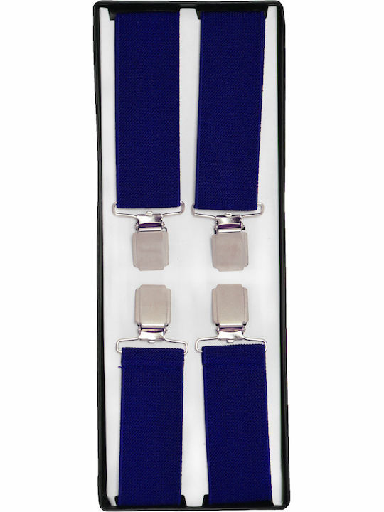 Hosenträger Herren einfarbig blau auf 35mm mit elastischen Länge 120 cm (einstellbar) OEM 30135