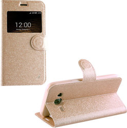 Volte-Tel Synthetic Leather Book Gold (LG K8)