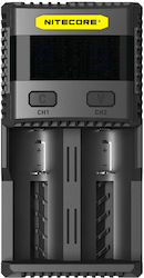 NiteCore SC2 2-Slot Li-ion Battery Charger Size AA/AAA/D/18650/16340