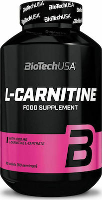 Biotech USA L-Carnitine Συμπλήρωμα Διατροφής με Καρνιτίνη 1000mg 60 ταμπλέτες