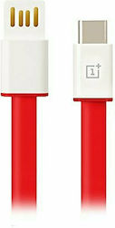 OnePlus Flach USB 2.0 Kabel USB-C männlich - USB-A Rot 1m (007468)