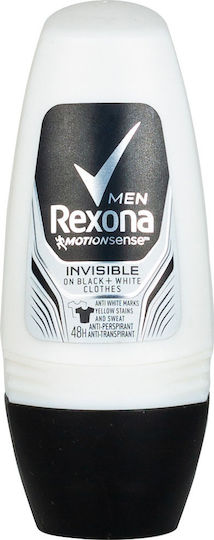 Rexona Men Invisible Dry Black & White 48h Anti-perspirant Αποσμητικό 48h σε Roll-On 50ml
